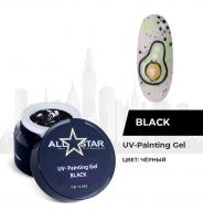 ALL STAR Гель-краска UV-PAINTING GEL Black черный 5 г. ALL STAR Гель-краска UV-PAINTING GEL Black черный 5 г.