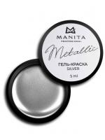 MANITA Professional Гель-краска METALLIC SILVER с липким слоем 5 мл. MANITA Professional Гель-краска METALLIC SILVER с липким слоем 5 мл.