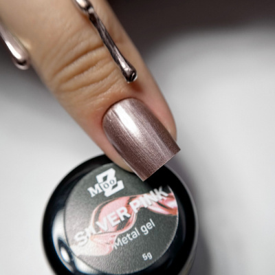 MOOZ Metal gel Silver pink гель-краска розовая 5 г. MOOZ Metal gel Silver pink гель-краска розовая 5 г.