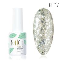 MIO Nails Гель-лак Основная палитра GL-17 Мерцание серебра 8 мл.