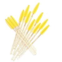 Nail Art Щетка для ресниц и бровей Желтая 50 шт./уп.