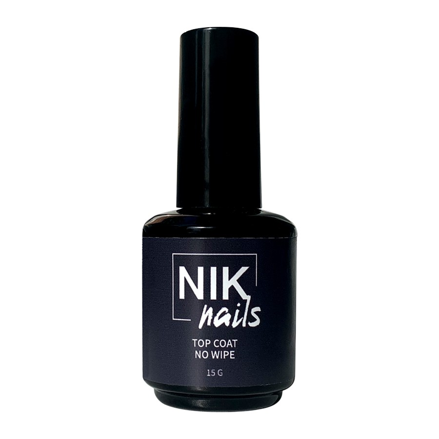 NIK nails Финишное покрытие Top Coat no wipe 15 г. – купить по цене 580  руб. в интернет-магазине russian-nail-shop.ru