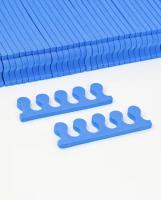 Разделители пальцев для педикюра жесткие упаковка 100 пар Голубые