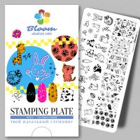 Bloom Пластина для стемпинга 023 Зоомалыши