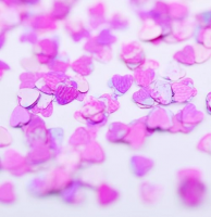 Камифубуки К86 Сердечки лиловый микс, матовые