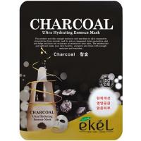 Ekel Маска для лица тканевая с древесным углем Essence mask charcole 25 г.