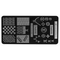 IRISK Трафарет для стемпинга металлический 6x12 см. П557-11 (203) LV