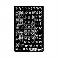 Стемпинг пластина MDB-040 супер микс бабочки