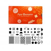 Луи Филипп Пластина для стемпинга Geometry K024