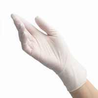 BENOVY перчатки нитриловые текстурированные на пальцах размер S Белые 100 шт./уп.