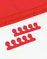 Разделители пальцев для педикюра жесткие упаковка 100 пар Красные