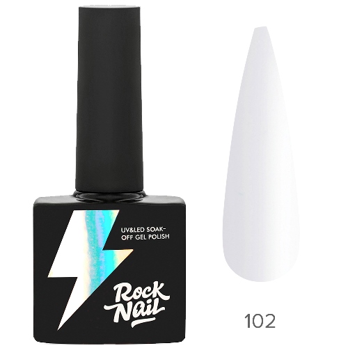 RockNail Гель-лак Basic 102 Ultra White 10 мл.