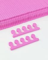 Разделители пальцев для педикюра жесткие упаковка 100 пар Розовые