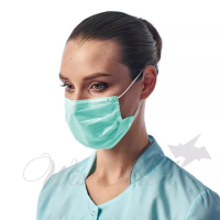 SAFETY Маска медицинская из нетканого материала одноразовая зеленая 50 шт./уп.