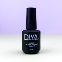 DIVA Топ No Wipe Top Coat Brilliant 15 мл. DIVA Топ No Wipe Top Coat Brilliant 15 мл.