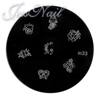 Трафарет с шаблонами для стемпинга JessNail J (m33)