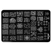 IRISK Трафарет для стемпинга металлический 9,5x14,5 см. П557-18 (043) Chaomao 39 Зима