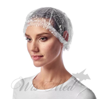 Шапочка для душа, полиэтиленовая, прозрачная, 10 шт./уп.