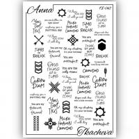 Слайдеры с надписями для ногтей TS-042