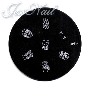 Трафарет с шаблонами для стемпинга JessNail J (m49)