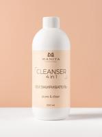 MANITA Professional Жидкость Обезжириватель для ногтей универсальный 4 в 1 PURE, CLEAR 500 мл.