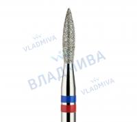 ВладМиВа, Алмазная фреза (Пламя) Средне-мягкая (Красно-синяя) 866.104.243.080.021G ВладМиВа, Алмазная фреза (Пламя) Средне-мягкая (Красно-синяя) 866.104.243.080.021G