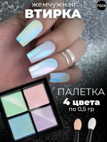 DidNail Professional Жемчужная втирка для ногтей 4 цвета №08 FS08 DidNail Professional Жемчужная втирка для ногтей 4 цвета №08 FS08