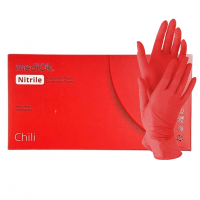 Перчатки нитриловые MediOk размер M Красные CHILI 100 шт./уп. Перчатки нитриловые MediOk размер M Красные CHILI 100 шт./уп.