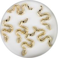 IRISK Декор для объемного дизайна в баночке 003 Змея золото 6 шт.
