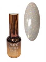 TARTISO Каучуковая база RUBBER BASE FLICK с мерцанием №02 15 мл.