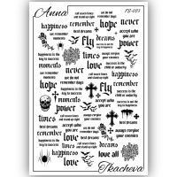 Слайдеры с надписями для ногтей TS-073