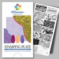 Bloom Пластина для стемпинга 014 Абстрактные текстуры