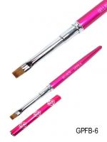 GELLAKTIK PINK Кисть для геля №6 плоская GELLAKTIK PINK Кисть для геля №6 плоская