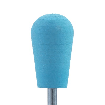 KristallNails, Полир силикон-карбидный Конус обратный 10 мм. Супер тонкий 510 голубой