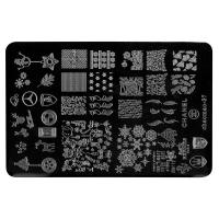 IRISK Трафарет для стемпинга металлический 9,5x14,5 см. П557-18 (041) Chaomao 37 Зима