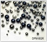 Дизайн Жемчуг микс в пакете 6 Черно-серый DPM-BGR