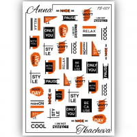 Слайдеры с надписями для ногтей TS-023