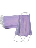 Маска одноразовая трехслойная с носовым фиксатором сиреневая тонкая 50 шт./уп.