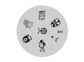 Трафарет с шаблонами для стемпинга JessNail J (B72)