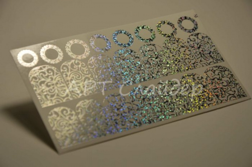 Слайдер дизайн фольгированный 67 серебро песок