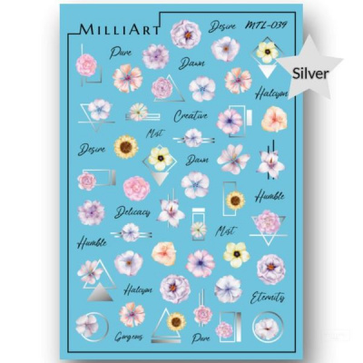 Слайдер-дизайн MilliArt Nails Металл MTL-039 Слайдер-дизайн MilliArt Nails Металл MTL-039
