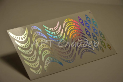 Слайдер дизайн фольгированный 70 серебро спектр