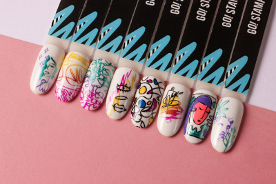 Go Stamp Пластина для стемпинга 021 Art Class