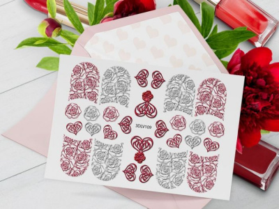 MALGRAT Nails 3D Слайдер-дизайн ОБЪЕМНЫЕ 3D СЛАЙДЕРЫ 3D Love 3DLV109