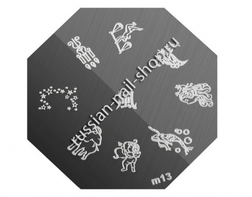 Трафарет с шаблонами для стемпинга (m13)