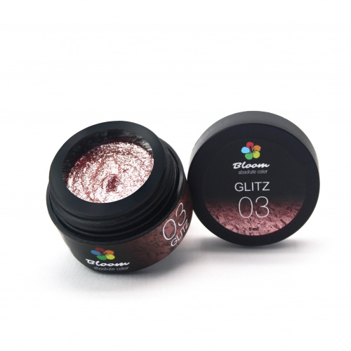 Bloom Гель GLITZ №03 (розовое золото) 5 мл.