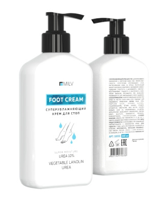 MILV Суперувлажняющий крем для стоп 340 мл.