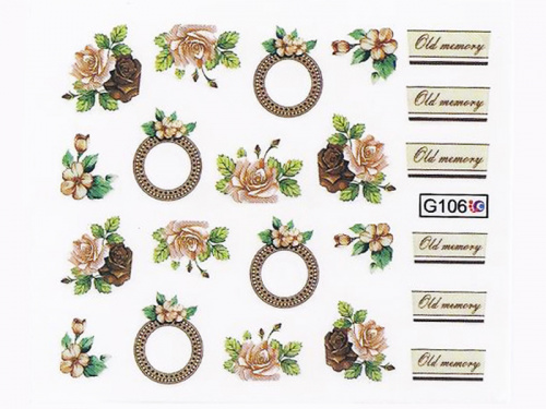 Nails Переводные картинки Y1BHG106