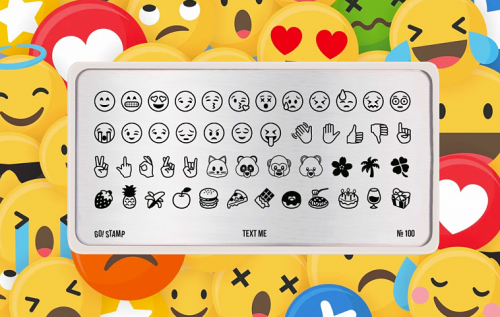 Go Stamp Пластина для стемпинга 100 Text me