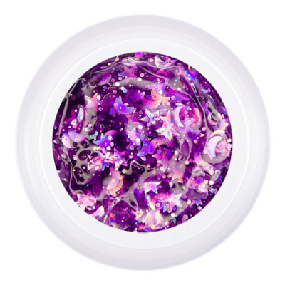 Patrisa Nail Гель для дизайна с глиттером GALAXY GEL Space 5 гр. AE109